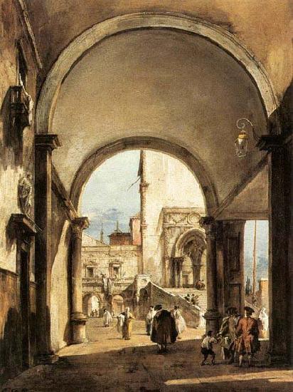 Francesco Guardi An Architectural Caprice before 1777 Spain oil painting art